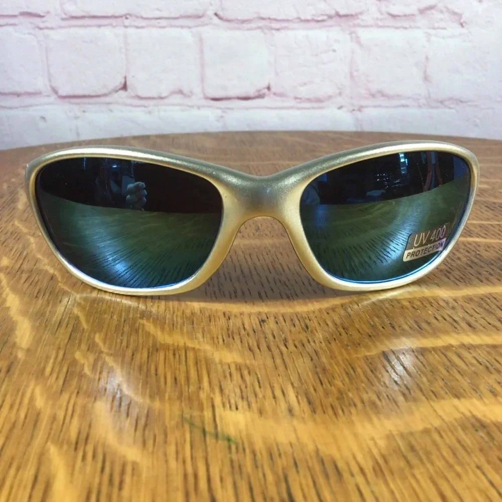 Silver and Blue Frame Sunglasses